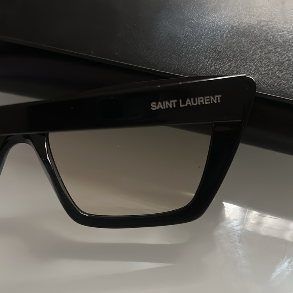 Saint Laurent Black Square Sunglasses - Picture 4 of 6